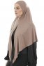 Ajda - Hijab Taupe Oscuro Con Cremallera