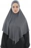 Ajda - Hijab Gris Oscuro Con Cremallera