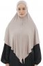Ajda - Hijab Piedra Gris Con Cremallera
