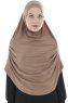 Roxelana - Hijab Al Amira Taupe Oscuro Larga