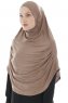 Roxelana - Hijab Al Amira Taupe Oscuro Larga
