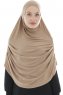 Roxelana - Hijab Al Amira Marrón Claro Larga