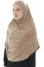 Roxelana - Hijab Al Amira Marrón Claro Larga