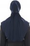 Ebrar - Hijab Al Amira Azul Marino Crepe Chiffon
