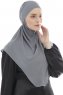 Ebrar - Hijab Al Amira Crepe Chiffon Gris Oscuro