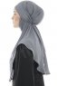 Ebrar - Hijab Al Amira Crepe Chiffon Gris Oscuro