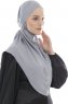 Ebrar - Hijab Al Amira Crepe Chiffon Gris Claro