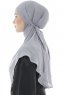 Ebrar - Hijab Al Amira Crepe Chiffon Gris Claro