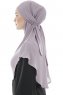 Ebrar - Hijab Al Amira Crepe Chiffon Piedra Gris
