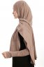 Azize - Pro Scarf Sport Hijab Set Taupe Oscuro