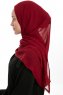 Eylem - Hijab Chiffon One Piece Burdeos