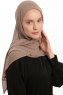 Eylem - Hijab Chiffon One Piece Taupe Oscuro