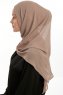 Eylem - Hijab Chiffon One Piece Taupe Oscuro