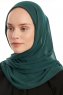 Eylem - Hijab Chiffon One Piece Verde Oscuro