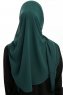 Eylem - Hijab Chiffon One Piece Verde Oscuro