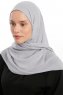 Eylem - Hijab Chiffon One Piece Gris Claro
