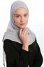 Eylem - Hijab Chiffon One Piece Gris Claro