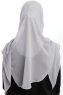 Eylem - Hijab Chiffon One Piece Gris Claro