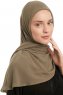 Eylem - Hijab Chiffon One Piece Verde Oliva