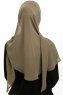 Eylem - Hijab Chiffon One Piece Verde Oliva