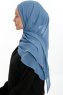Eylem - Hijab Chiffon One Piece Indigo