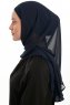 Sahar - Hijab Chiffon One Piece Azul Marino