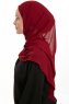 Sahar - Hijab Chiffon One Piece Burdeos
