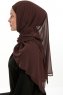 Sahar - Hijab Chiffon One Piece Marrón