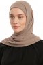 Sahar - Hijab Chiffon One Piece Taupe Oscuro
