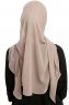 Sahar - Hijab Chiffon One Piece Taupe Claro