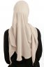 Sahar - Hijab Chiffon One Piece Beige Claro