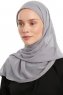 Sahar - Hijab Chiffon One Piece Gris Oscuro