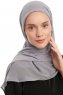 Sahar - Hijab Chiffon One Piece Gris Oscuro