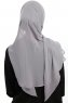 Sahar - Hijab Chiffon One Piece Gris Oscuro