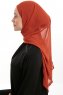 Sahar - Hijab Chiffon One Piece Ladrillo