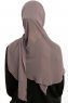Sahar - Hijab Chiffon One Piece Steel Grey