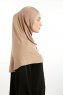 Feriha - Hijab Turban Viscosa Taupe Oscuro
