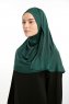 Feriha - Hijab Turban Viscosa Verde Oscuro