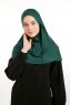 Feriha - Hijab Turban Viscosa Verde Oscuro