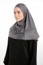 Feriha - Hijab Turban Viscosa Gris Oscuro