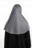 Feriha - Hijab Turban Viscosa Gris Oscuro