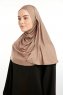 Feriha - Hijab Turban Viscosa Marrón Claro