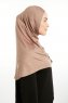 Feriha - Hijab Turban Viscosa Marrón Claro