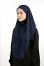 Bengi - Micro Krep Turban Hijab Azul Marino