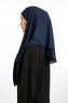 Bengi - Micro Krep Turban Hijab Azul Marino