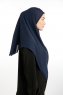 Bengi - Micro Krep Turban Hijab Azul Marino