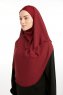 Bengi - Micro Krep Turban Hijab Burdeos