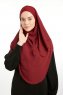 Bengi - Micro Krep Turban Hijab Burdeos