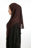 Bengi - Micro Krep Turban Hijab Marrón