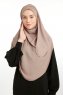 Bengi - Micro Krep Turban Hijab Taupe Oscuro